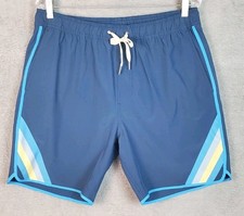 Fair Harbor Swim Trunks Men's Size XL Coolmax Lining Lined Blue