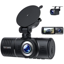TOGUARD 3 Channel Dash Cam Front and Rear Inside Video Recorder, 1080P+720P+720P