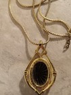 Whiting Davis Gold Tone Art Glass Pendant Necklace — photo 8