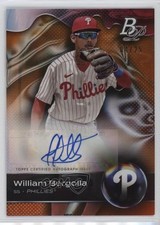 2023 Bowman Platinum Top Prospects Orange 4/25 William Bergolla #TOP-55 Auto 4z8