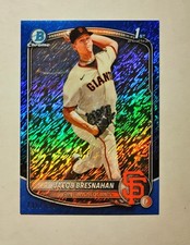 Jacob Bresnahan 2025 1st Bowman Chrome BCP-53 BLUE Shimmer REFRACTOR 135/150 z26