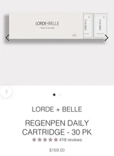 NWT/NIB Lorde + Belle Daily CARTRIDGES ONLY for RegenPen - 30-pk = 30-day Supply