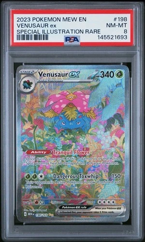 2023 Pokemon SV 151 Venusaur Ex Special Illustration Rare #198 PSA 8