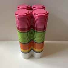 54 PakTech 4-Pack Beer Soda Can Holder Snap Top Plastic 4 Pack Mixed Colors