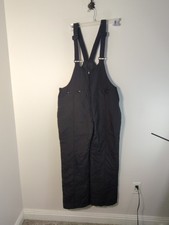 Ski Gear Snow Pants With Suspenders Men's Large, Black 