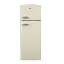 electriQ 204 L 80/20 Retro Fridge Freezer Cream • Adjustable Shelves