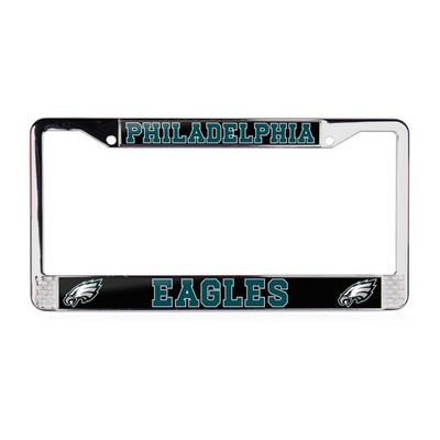 Philadelphia Eagles NFL 3D Polyurethane Domed Chrome License Plate Frame Car-SUV