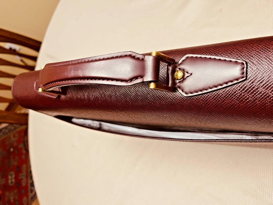 LOUIS VUITTON сервьетка «MOSKOVA» тайга кожаный портфель / сумка - Франция - Изображение 4 из 4