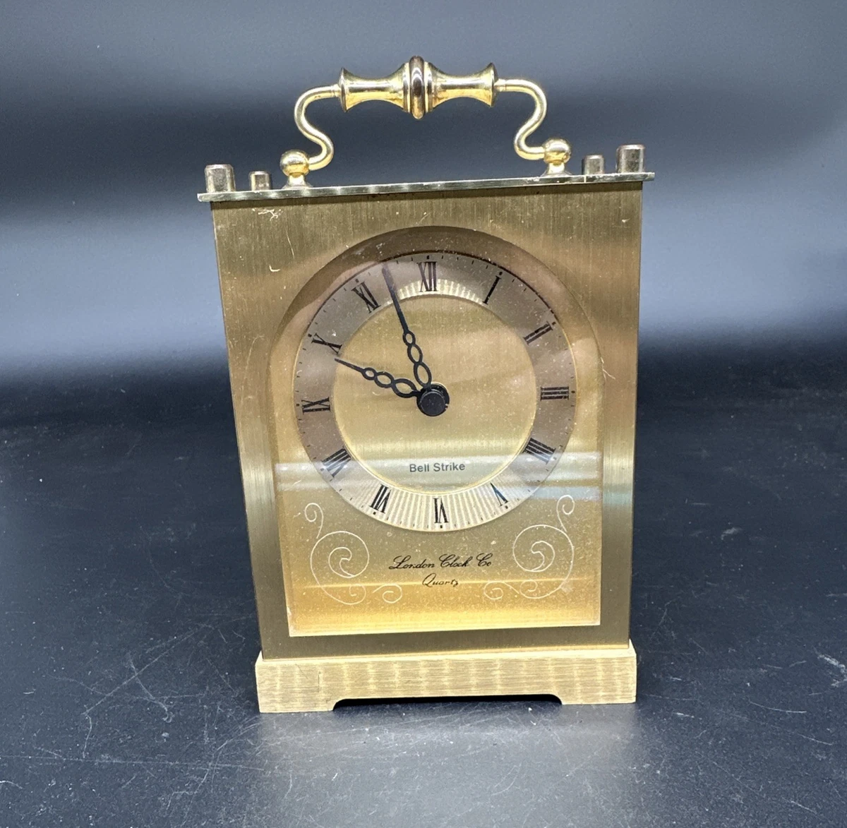Horloge Carrosse London Clock Co – Laiton Vintage – Quartz – À Réparer / Pièces