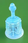 Fenton Sable Arch Bell in Aqua Opalescent Glass 6" Tall