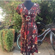 Perceptions Dress Size 8p Floral Vintage Short Sleeve