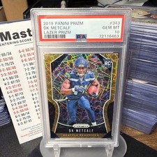 2019 LAZER Prizm #343 DK Metcalf Seahawks RC Rookie Card PSA 10 GEM MINT