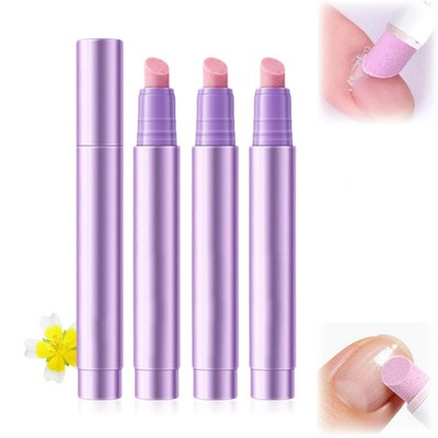 3Pcs Cuticle Oil Pusher Pen Set, 2-in-1 1 Count (Pack of 3), Transparent 