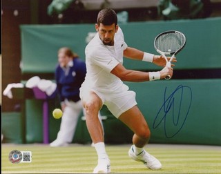 Novak Djokovic Signed 8x10 Tennis Photo AUTO BAS Becktt