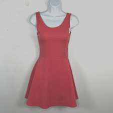 Divded H&M Sun Dress Sz 2 Coral A Line Knee Length Sleeveless