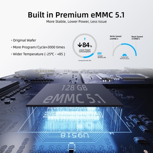 Fanless Mini PC Quieter3C 11th Gen N5105 16GB 512GB, Micro Computer WiFi 5 Sm... - Picture 8 of 9