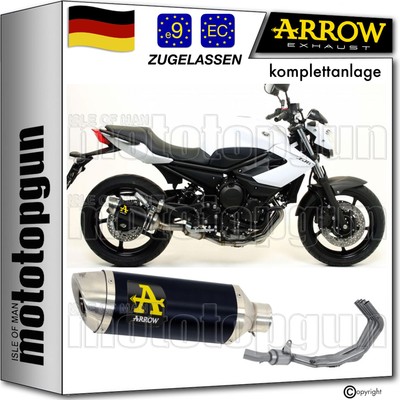 komplettanlage open schwarz thunder arrow fur yamaha xj6 diversion 2010 10