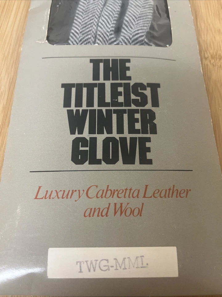 GUANTE DE INVIERNO TITLEIST vintage de cuero y lana, golf para hombre - talla mediana izquierda Foto 2 de 4