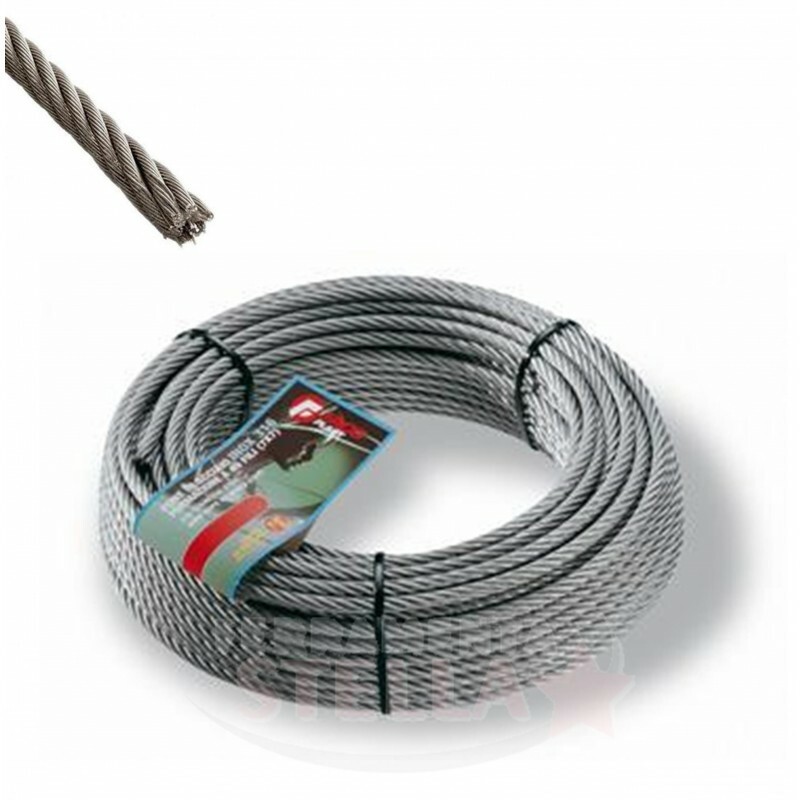 Cavo Acciaio Zincato 5mm - 50 Metri, Carico Rottura 750kg - Per Sollevamento E Sicurezza - Foto 6