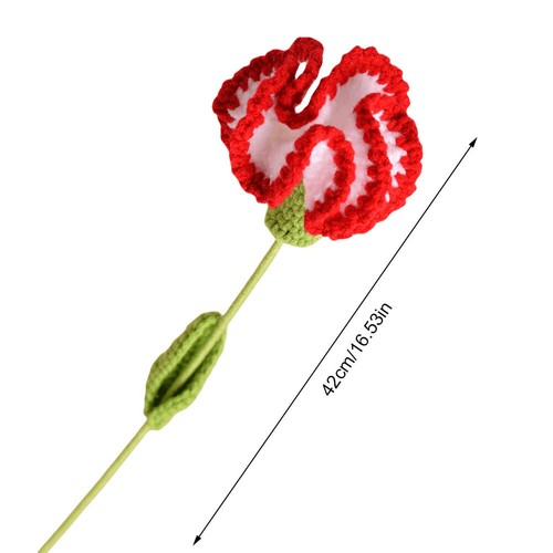 Crochet Carnations Knitted Carnations Exquisite Aesthetic for Wedding Birthday - Picture 10 of 22