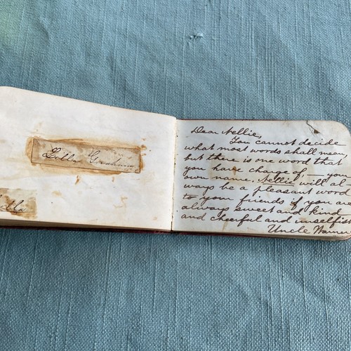 Antikes Autogrammbuch Erinnerung an die Kindheit 1878 persönliche Notizen Geschichte Vintage - Bild 18 von 24