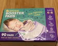 Sposie Booster Pads 90 count fits diaper sizes 4-6. Nighttime