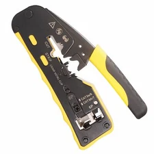 The Final Pass Through Crimper Crimps RJ45 Pass Thru and RJ11/RJ12 Standard N...