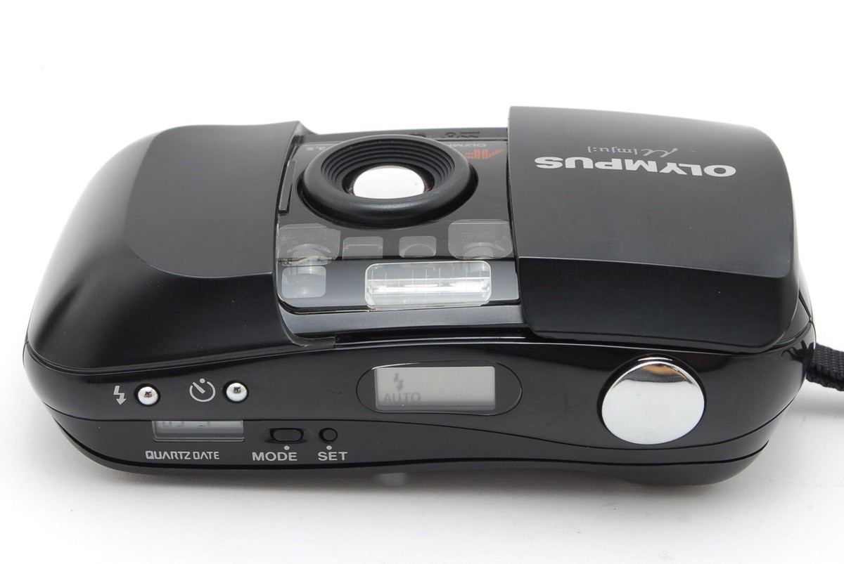 Olympus オリンパス mju af 黒 black Read* [EXC+4] Olympus Mju μ Black AF Point & Shoot 35mm Film