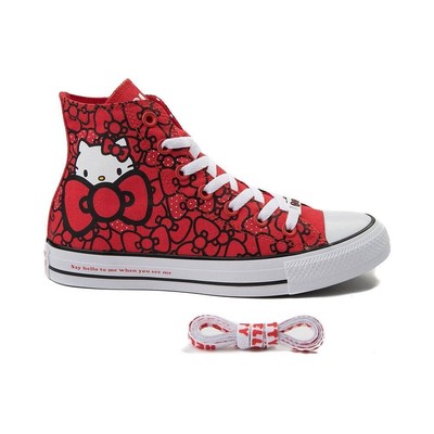 converse hello kitty red