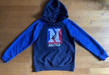Nautica Boys Pull Over Hoodie Size 10 Blue Multi-Color