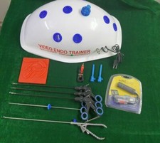 Laparoscopic Pelvic-Trainer Abdomen Shape with 5 Basic Instruments Set+USB Cable