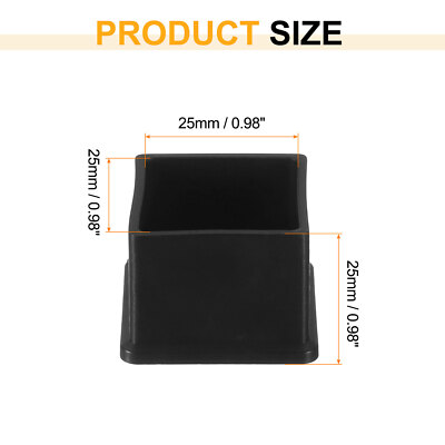 Uxcell Rubber Furniture Leg Caps, 4Pcs 35x35mm Rectangle Chair Leg Tips...