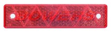 LARGE RED REAR STICK ON OR SCREW ON RECTANGULAR REFLECTOR 180mm x 43mm