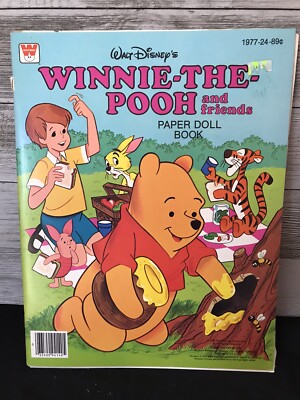 Vintage Whitman Winnie the Pooh And Friends 1977 Paper Doll Book WS1