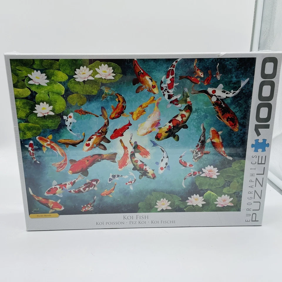 Eurographics 1,000 Piece Guido Borelli Art Puzzle "Koi Fish"  19+1/4" x 26+5/8" - Image 2 of 4