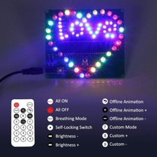 DIY Kit Heart Love LED Flashing Lights Remote Control for Soldering Practice