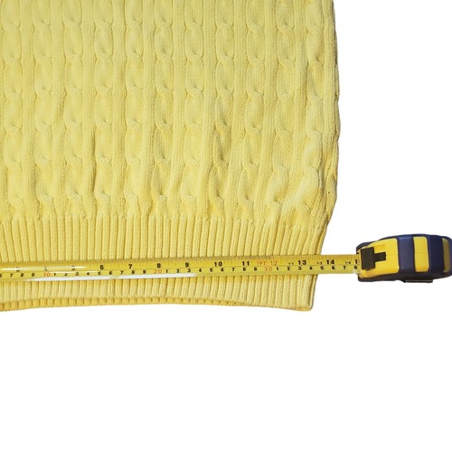 Polo Ralph Lauren Yellow Cable Knit Cotton Sweater Vest Youth Size Large 14/16 - Picture 8 of 8