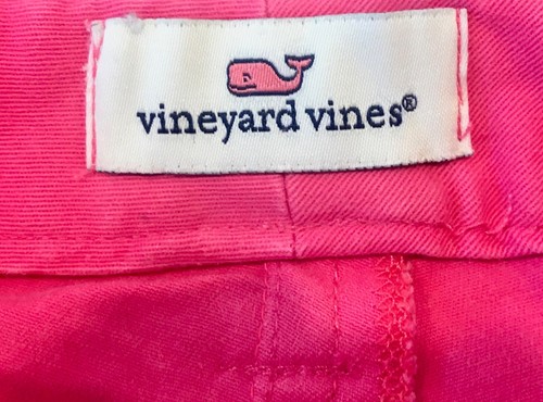 VINEYARD VINES HOT PINK FUCHSIA COTTON SLIM CROPPED PANTS WITH STRETCH, SIZE 6 - Picture 4 of 4