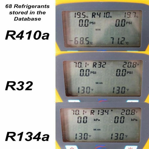 Digital Refrigerant Manifold Kit - builtin Refrigerant Database Includes R32. - Picture 9 of 12