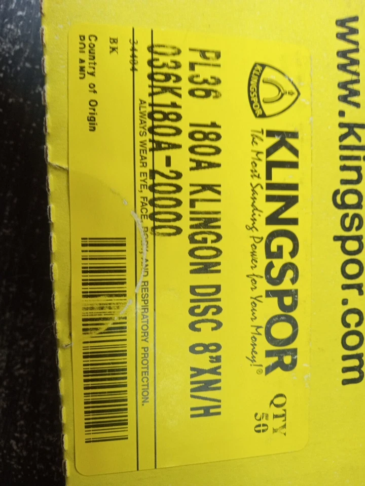 Disco de lijado Klingspor 8" PL36 49 unidades Foto 2 de 3