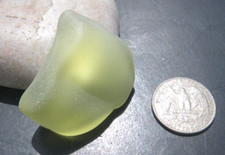 Sea Glass, Rare Beautiful Yellow Piece