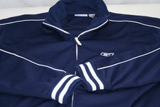 Vintage 1990s Reebok Windbreaker Jacket Full Zip Sz L Blue White