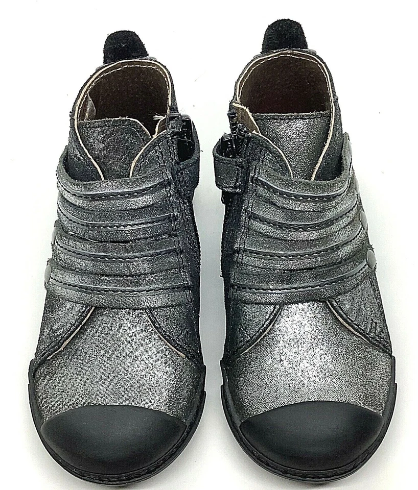Mod 8 Niño US 6 EURO 6 Plata Cuero Botín Foto 2 de 4