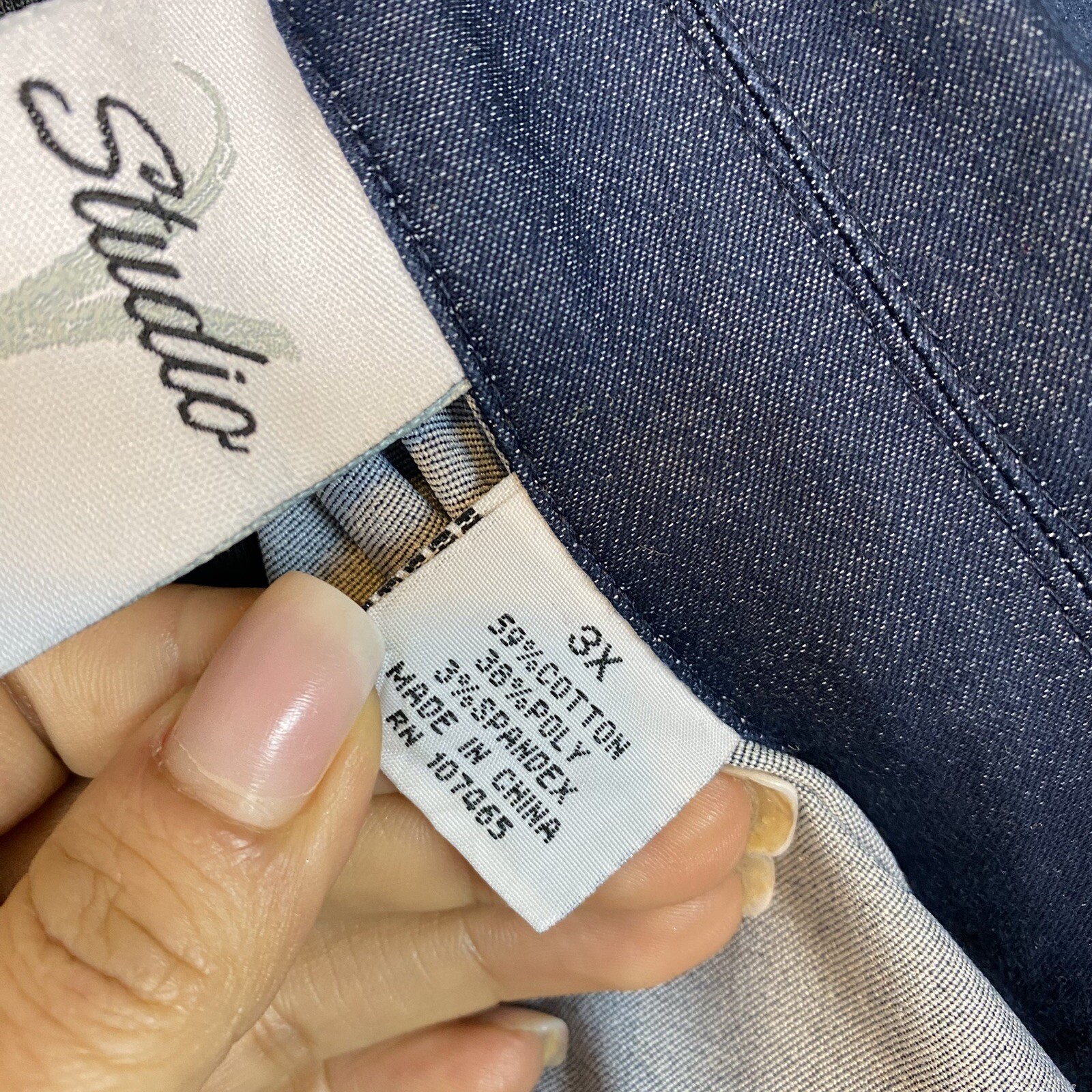 Studio V Snap Up Stretch Basic Blue Jacket Women … - image 12