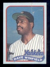 1989 Topps DAVE WINFIELD New York Yankees Box Bottom Card