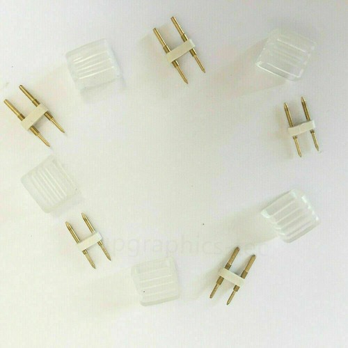 10pcs/set Power Supply Cord Connector For LED Neon/SMD Flex 6.5*13mm Rope Lights - Picture 2 of 4