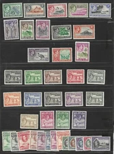 UK BRITISH COLONIES 1948 KING GEORGE VI THREE COMPLETE SETS TURKS & CAICOS