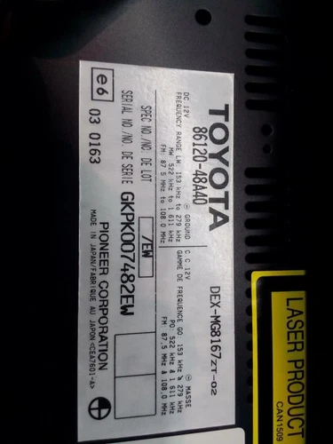 8612048A40 Sistema Audio/Radio Cd para LEXUS RX (MCU/GSU/MHU3) 400h 2008 462399 - Imagen 5 de 9
