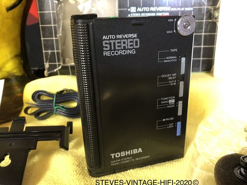 TOSHIBA KT-V580 AM/FM STEREO RADIO CASSETTE RECORDER N/MINT BOXED SERVICED L@@K! - Picture 8 of 20