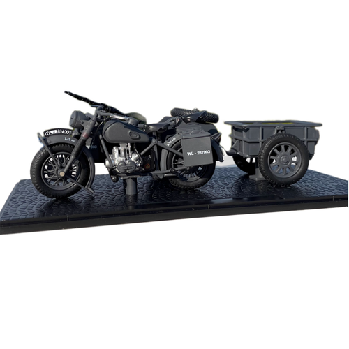 1/24 Scale Plastic German WWII R75 Panzerfaust 30 Motorcycle Model Toy For Kids - Picture 2 of 20
